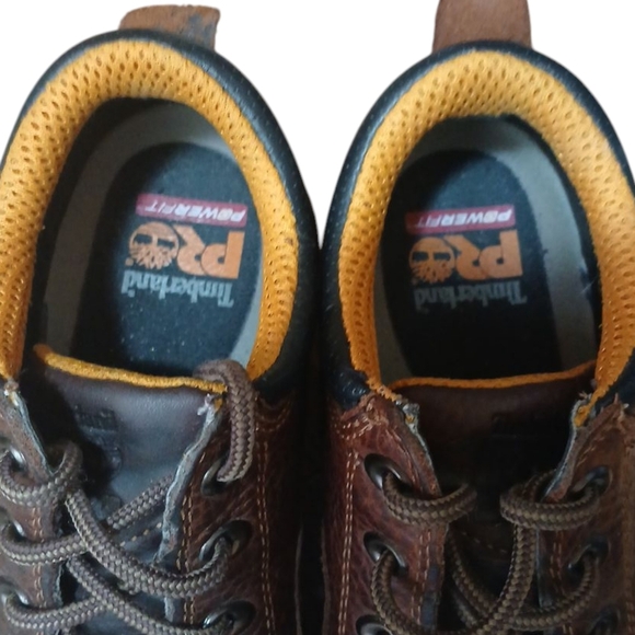 Timberland Pro Womens Titan Brown Leather Oxford Powerfit Work Shoes sz 8W - Picture 5 of 13